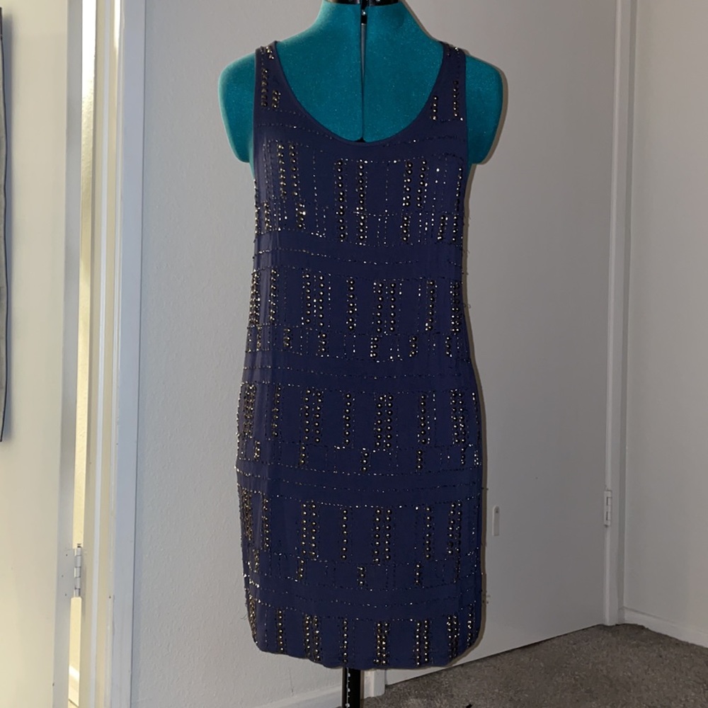 Navy beaded dress/shirt - Picture 2 of 4